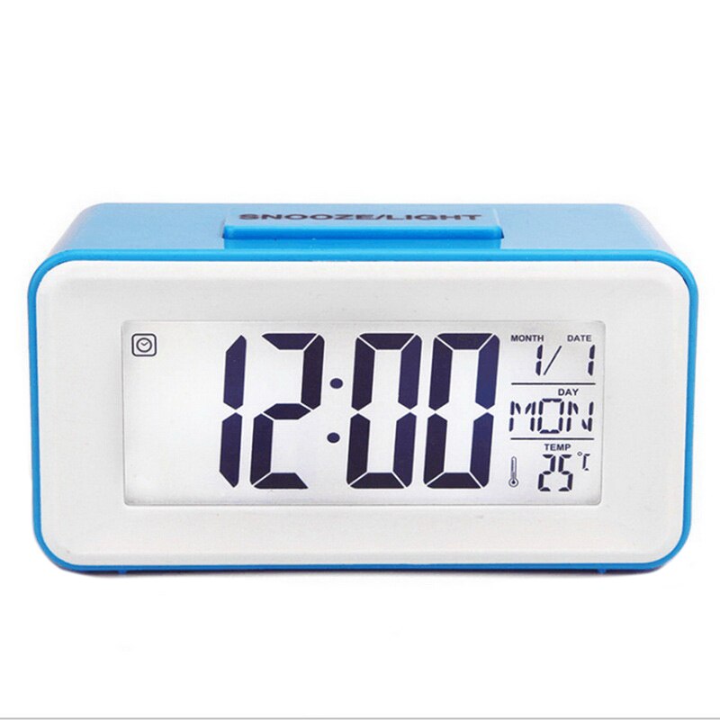 LED Screen Digital Alarm Clock Electric Desktop Table Clock For Home Office Backlight Snooze Data Time Calendar Desk Watch Clock: C