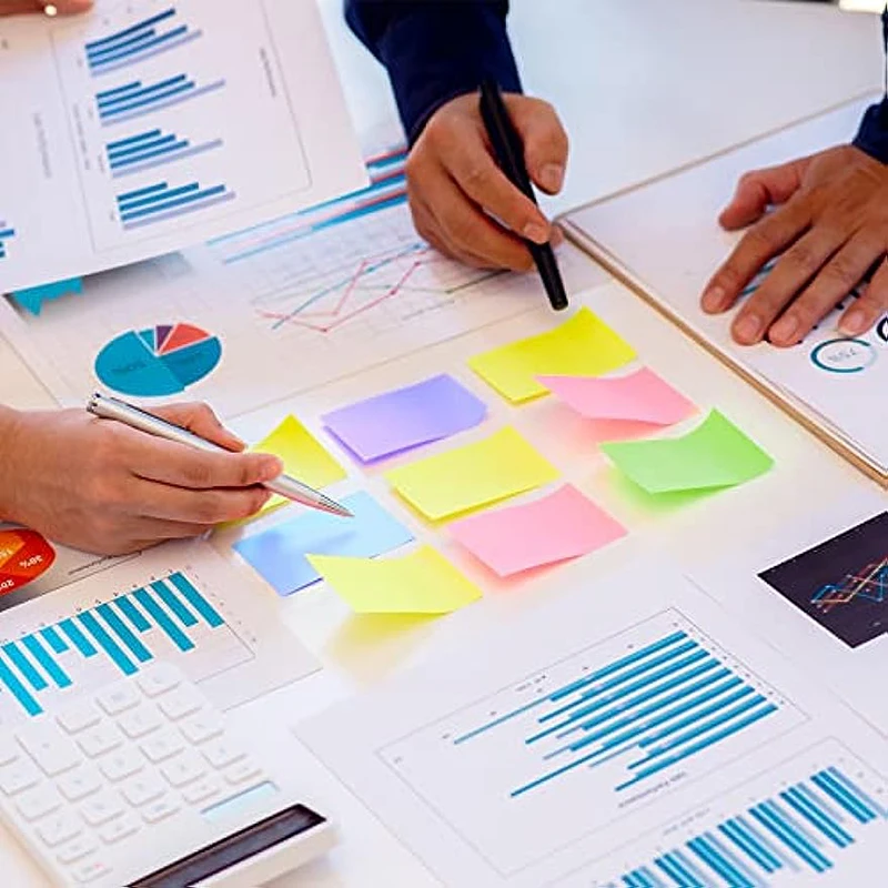 100 Sheets Sticky Notes 1.5x2 Inches Posted Self Sticky Notes Pad Its Planner Memo Stickies Student Office Writing Stationery