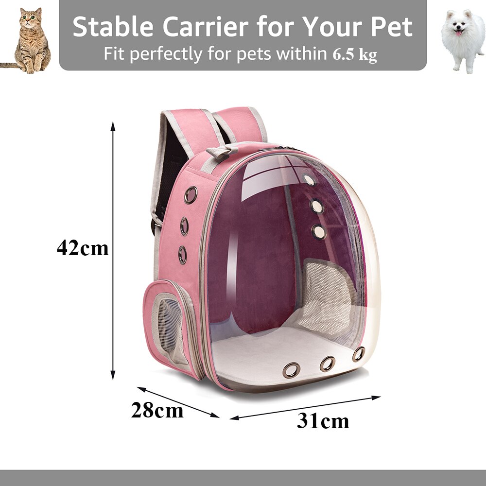 Kat Draagtas Ademend Kat Rugzak Kleine Pet Carrier Bag Outdoor Rugzak Carrier Voor Katten Honden Transparante Ruimte