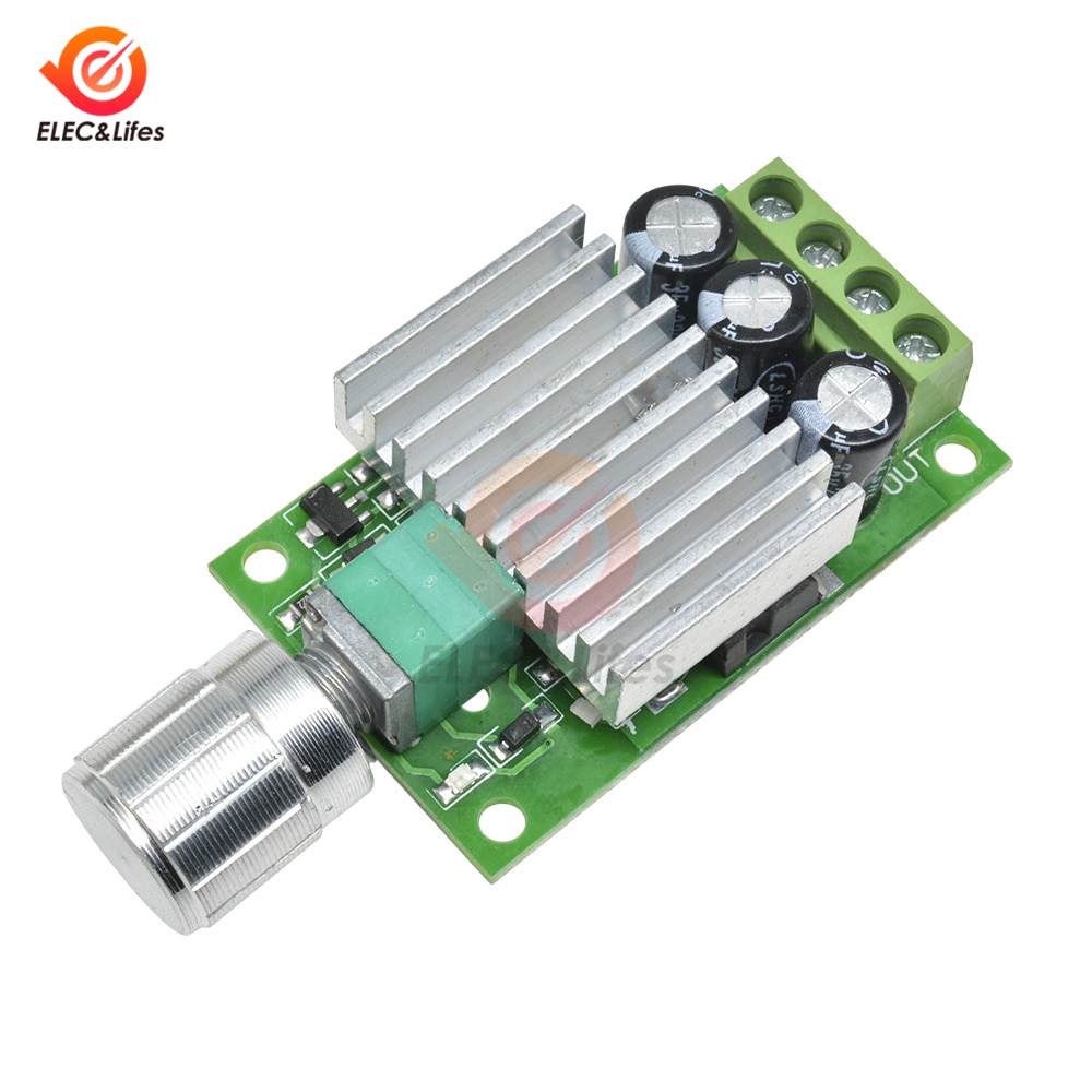 DC 12V-30V 6V 12V 24V 30V 10A PWM DC Motor Speed Controller Governor Heat Sink Speed Regulator LED Dimming Dimmer Speed Control