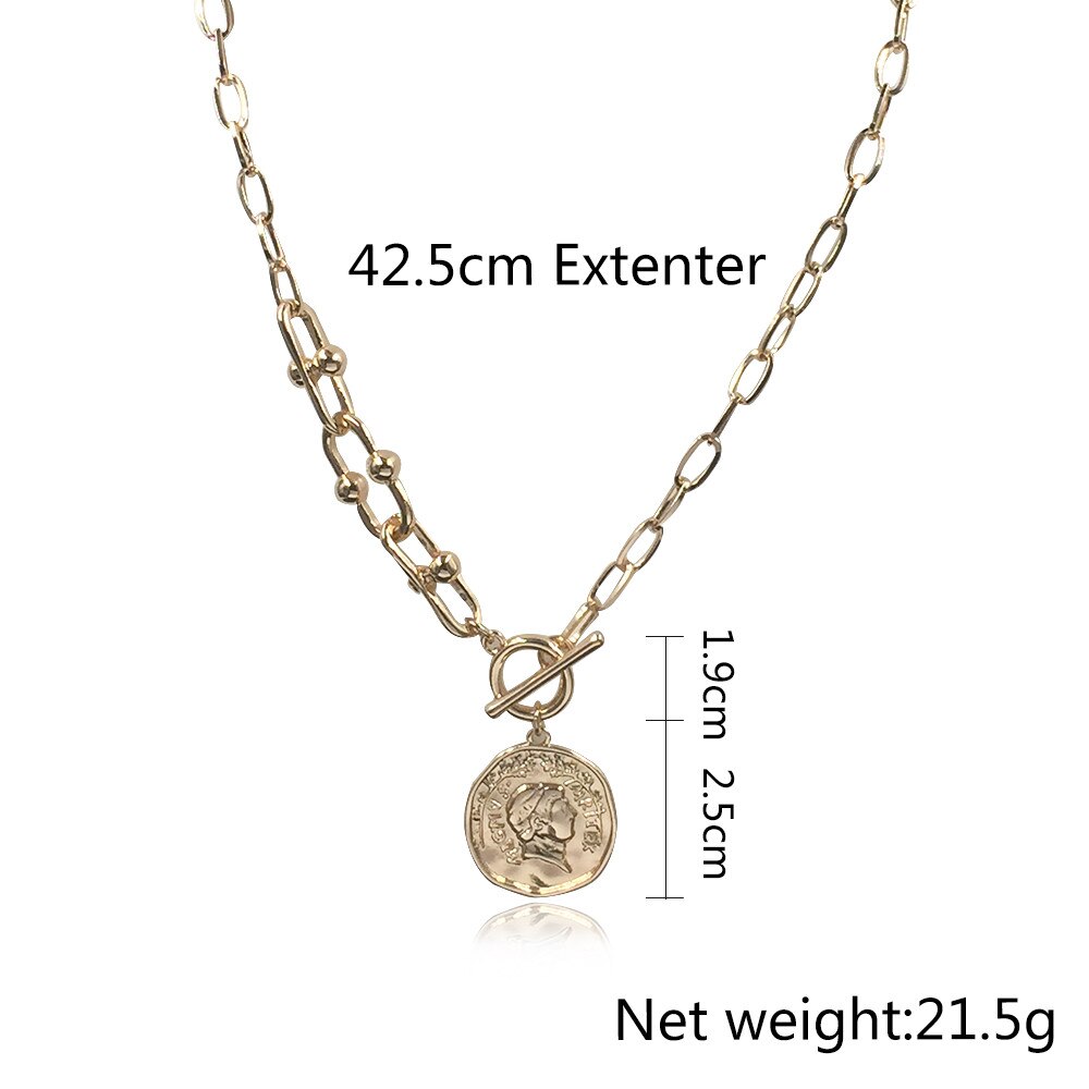 Modern Novelty Special Chain Linked Dainty Necklace Tiny Chain T bar O bar Enclosure Collar Chain For Women Girl: N27340