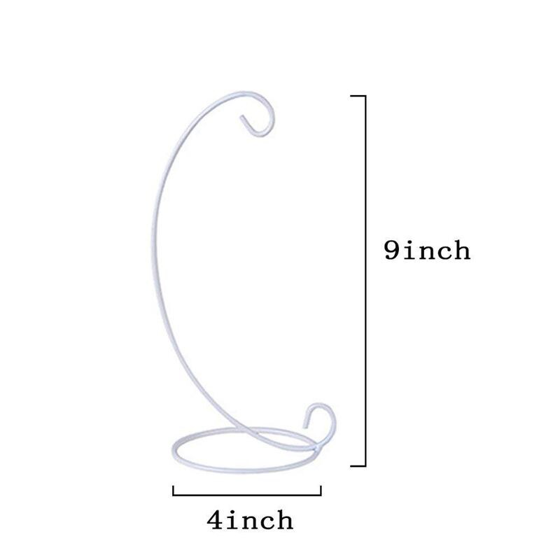 (6 pacote) ornamento expositor, ferro pendurado suporte rack suporte para suspensão globo de vidro planta de ar terrário, bruxa bola, christma