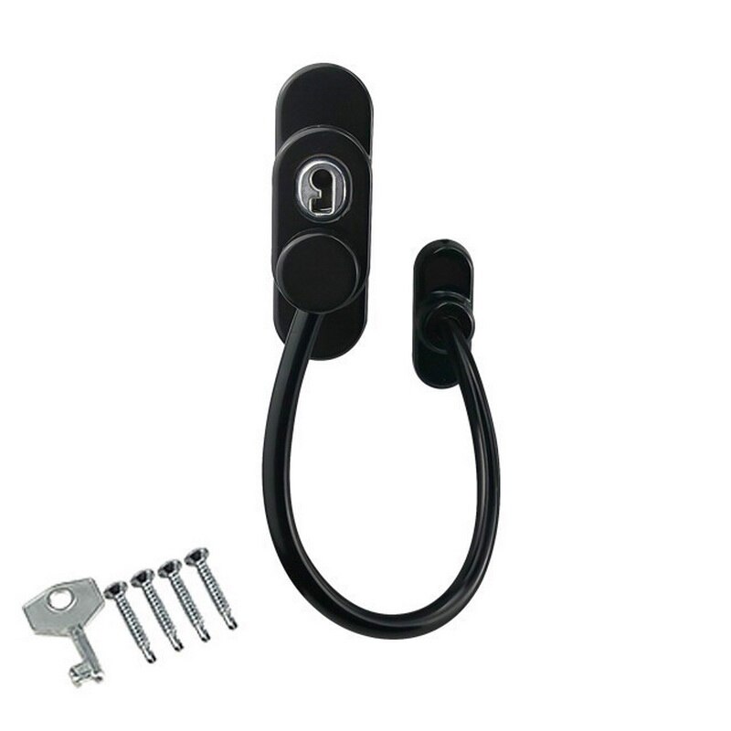 RMT-4008 Window Safety Locks Lockable Cable Restrictor for Window Sliding Door Restrictor Child Security Guard with Key#9: C