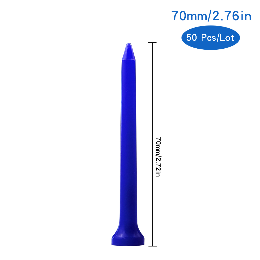 50 Stks/partij Golf Tees Plastic Hout Bamboe 4 Stijlen Golf Tee Kleurrijke Voor Over Sized Drivers, irons &amp; Hybriden. Langer Drives: 70mm Plastic tees