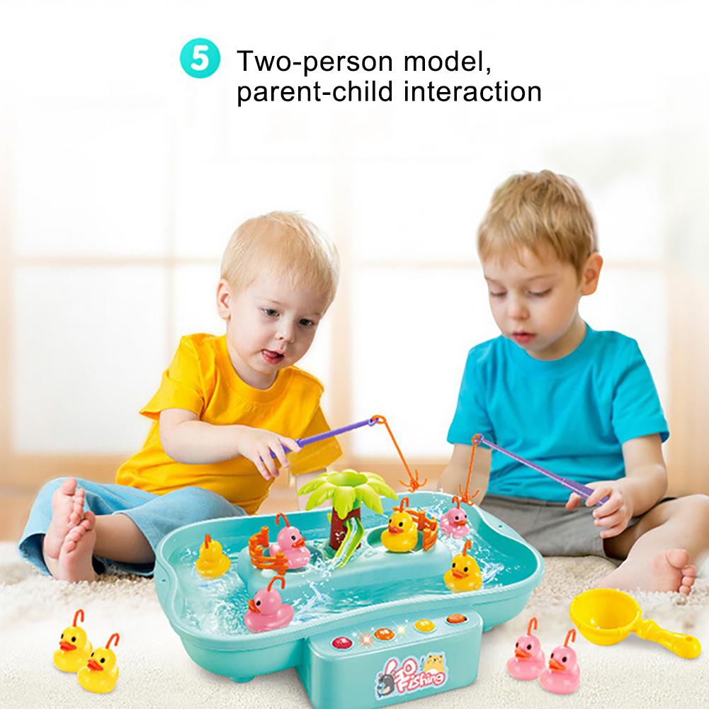 Kid Elektrische Muziek Roterende Water Vissen Slechte Ouder-kind Interactie Puzzel Speelgoed