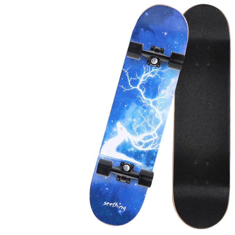 vier Rad trete Skateboard hoverboard Schlittschuh Rolle Erwachsene Doppel Skateboard