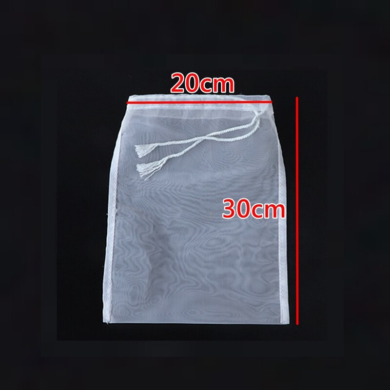 150/75/48/25 micron Nut Milk Bags Reusable Mesh Filter Net Coffee Fruit Juice Wine Food Grade Nylon Filter Bag Kitchen Filters: 20x30cm / 100Mesh 150Micron