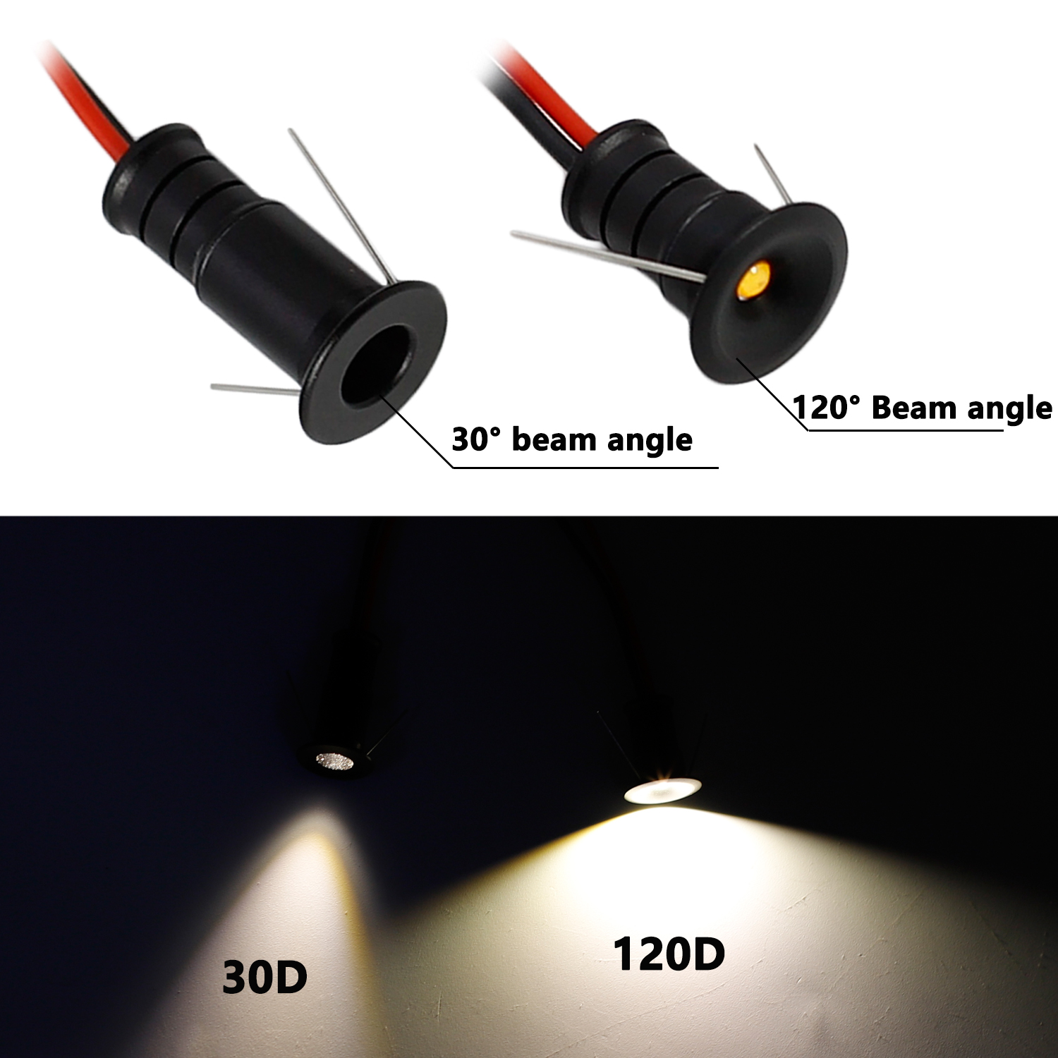 Minifoco LED de 12V, luz empotrable regulable con recorte de 10mm para decoración del hogar, lámpara de techo, iluminación de exhibición de escaparate