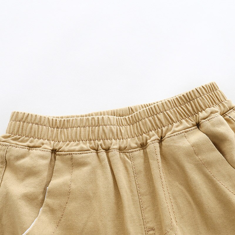 Baby Cargo Pants Spring Kid's Clothes Children's Letter Trousers Big Pocket Elastic Long Pants For Boys 2-7-9-10 Years