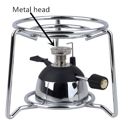 Tragbare Kaffee Herd Wind Proof Freien Gas Brenner Camping Herd Tourist Mokka Siphon Topf Speziell Ausgestattet Mit Gas Ofen: Metal head  B