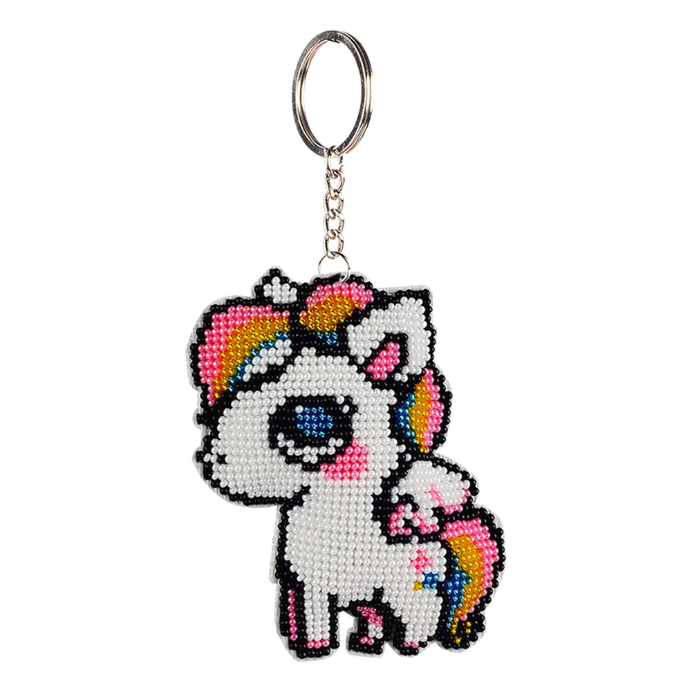 Llavero con pintura de diamante 5D, colgante bordado de diamante de imitación especial, Kits de artesanía DIY, accesorios de llavero de punto de cruz: 03