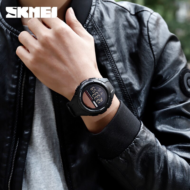SKMEI boussole montres solaires hommes podomètre Calories montres hommes numérique Sport de plein air alarme heure Chrono reloj hombre 1488