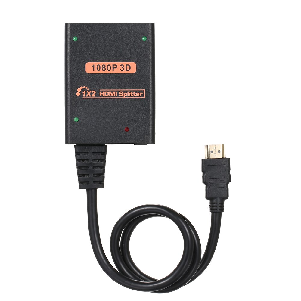 HD Splitter 1 in 2 out 1080P Image 3D Effect Compatible with PC/Laptop/Game Console/Set-top Box/Projector/TV/Monitor: Default Title