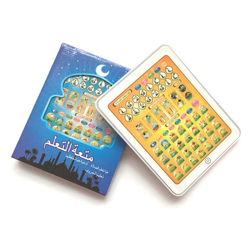 2x kindermachines arabisch engels vroeg educatief leerpad boekleesmachine blauw & geel