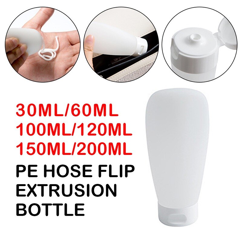 Bouteille de voyage en Silicone, Portable, Flexible, facile à presser, rechargeable, nettoyant, shampoing, bain, récipient étanche
