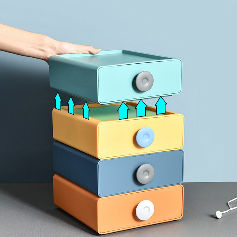 Stackable Plastic Storage Box With Drawer Waterproof Letter Holder File Rack Stationary Desk Organizer Home Office Accessories