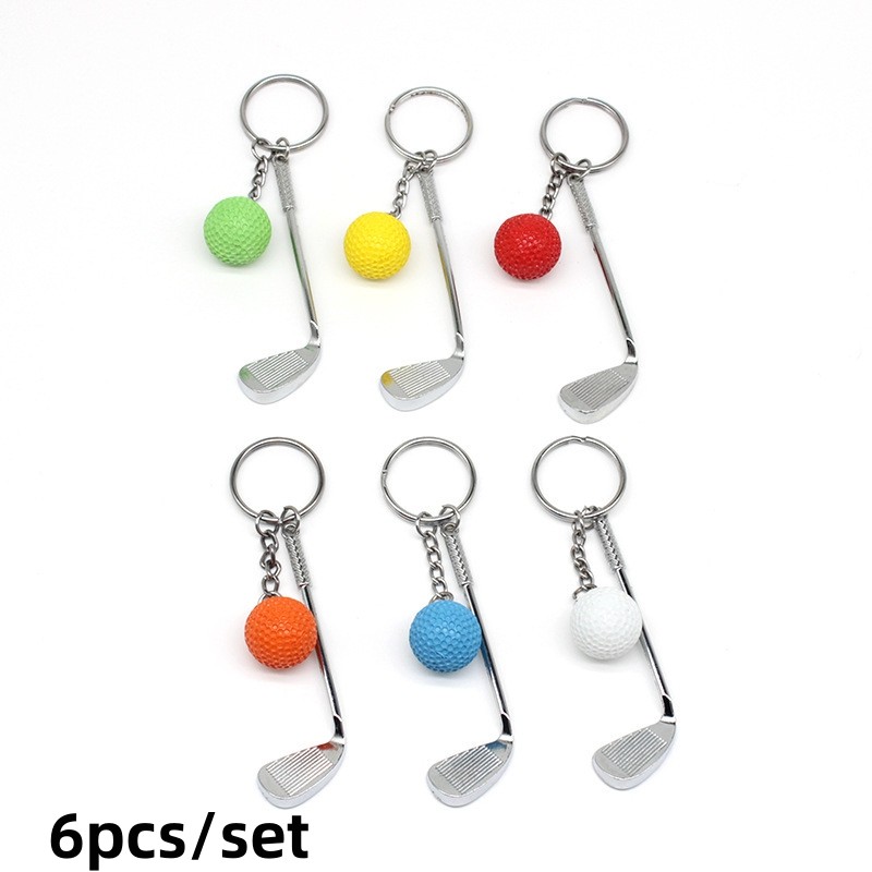 Colgante de llavero con pelota de golf: ¡Agregue un toque deportivo a tu apariencia! perfecto para entusiastas del golf: Morado