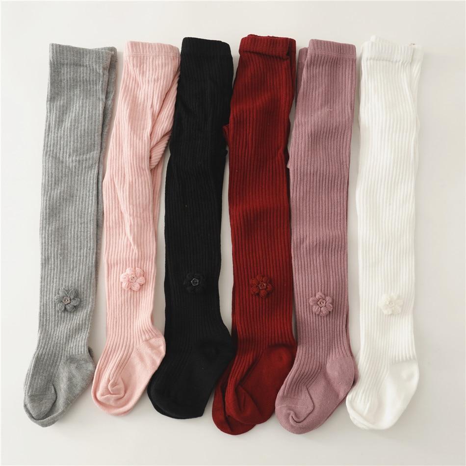 Calze di cotone per bambini per ragazze collant per bambini fiore collant per bambini in cotone collant per neonati primavera autunno collant moda