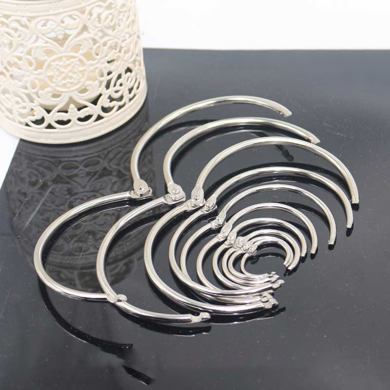 10Pcs Metal Loose Leaf Rings 20 - 80mm DIY Notebook Binder Book Hoops Photo Album Ring Scrapbook Binders Office Binding Ring