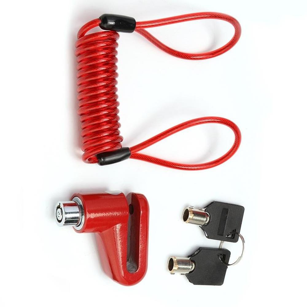 Electric Scooter Bike Disc Lock Anti-Theft Wheels Disc Brakes Lock with Steel Wire MTB Cycling Bicycle Mountain Lock