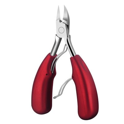Uñas Clippers uña encarnada Podología corrección pinzas cutícula cortadores de corte paroniquia pedicura manicura cuidado de mano y pie herramienta: Red Spray paint