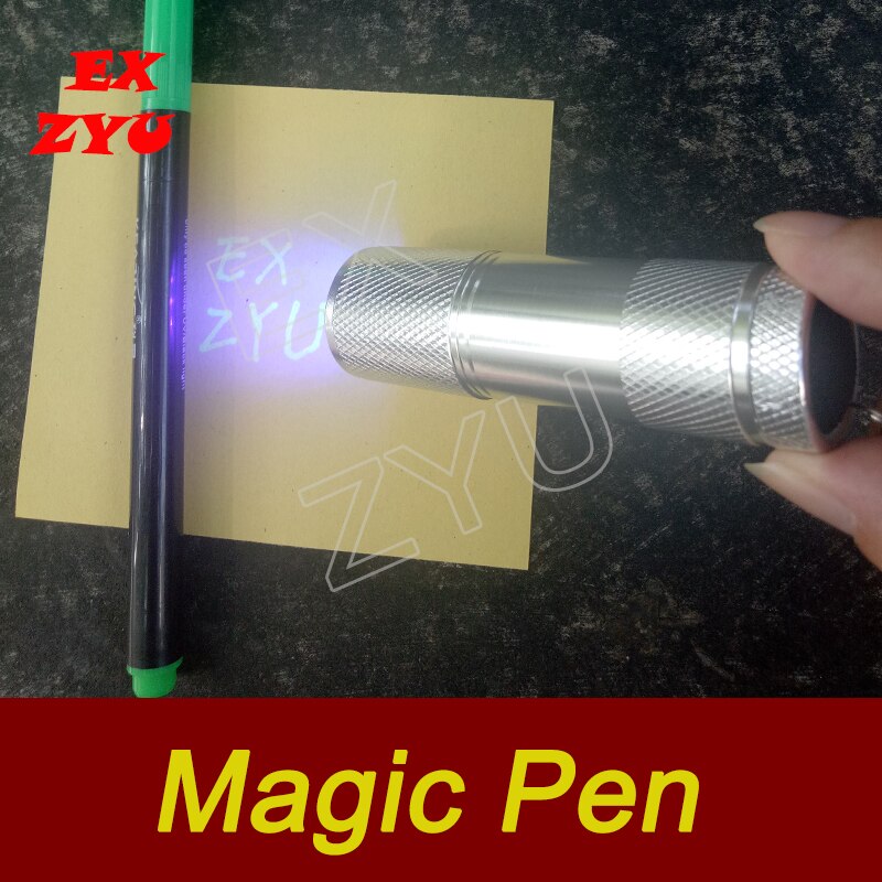 UV długopis fioletowe światło anty fałszywe promieniowanie ultrafioletowe magia dla ukrytych wskazówek puzzle rekwizyty prawdziwy pokój ucieczki gry rekwizyty EXZYU