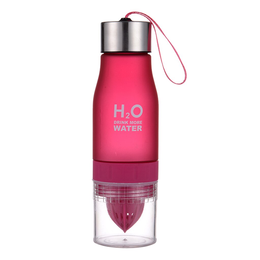 650Ml Citroen Water Flessen, Verwijderbare Citrus Druk Van De Bodem: Rood