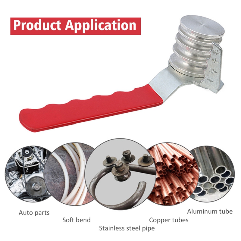 4 In 1 Portable Pipe Tube Bender 1/4 Inch 5/16 Inch 3/8 Inch Car Repair Pipe Universal Carbon Steel Tubing Bending Tool