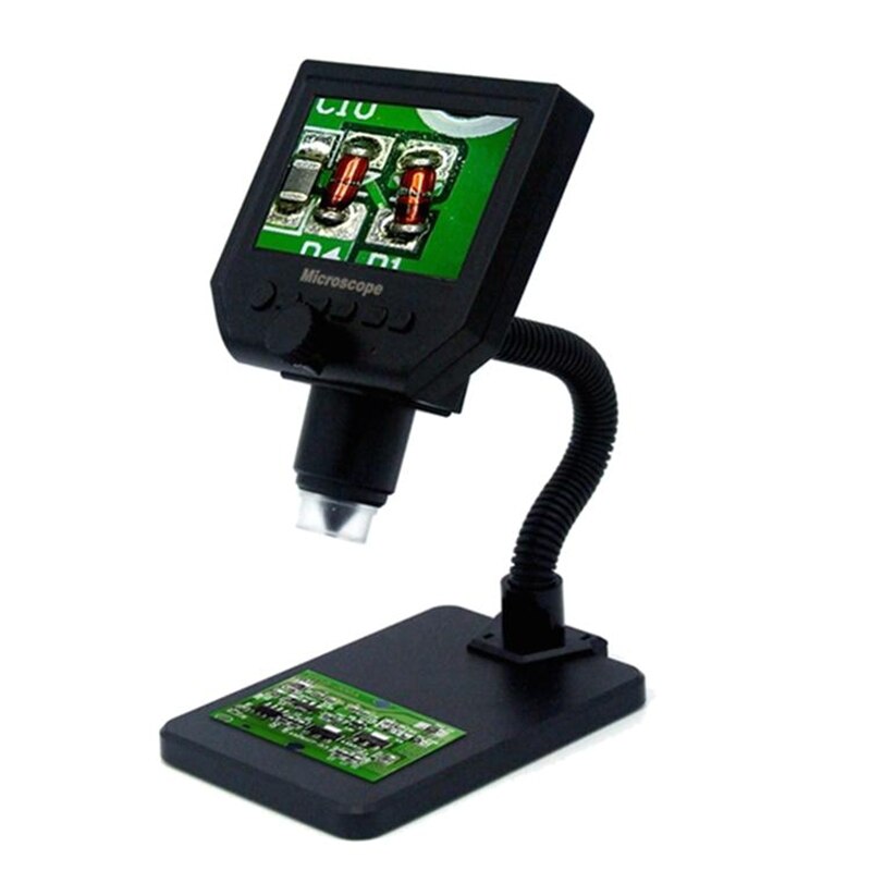Microscope numérique, 600x4.3 pouces HD LCD, outil de soudage, vidéo électroniques, caméra loupe sur support USB bga réparation de téléphone: G600W