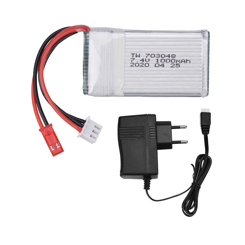 7,4 v 1000mah 703048 Lipo Batterie Mit ladegerät Für MJXRC X600 U829A U829X F46 X601H JXD391 FT007 RC spielzeug teile: Blau