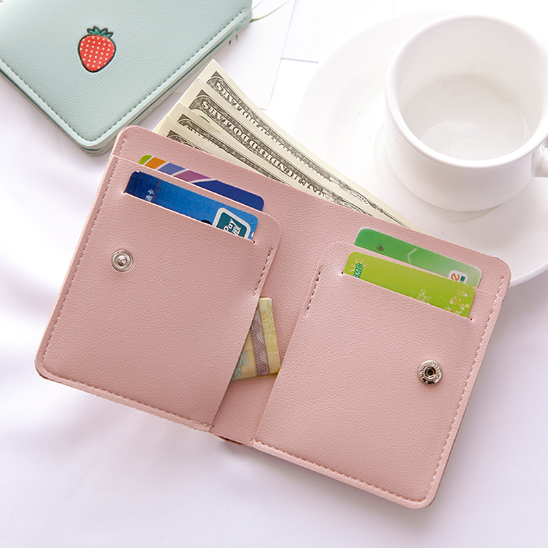 Cartera de mujer de la fruta de la personalidad lindo Mini fresa sandía chica adolescente pequeño monedero Top carteras de cuero monederos