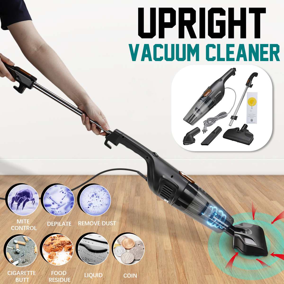 220V 600W All In 1 Upright Handheld Cordless Vacuum Cleaner Stick Home Cleaning Bagless Cleaning Supplies Utensilios Domesticos