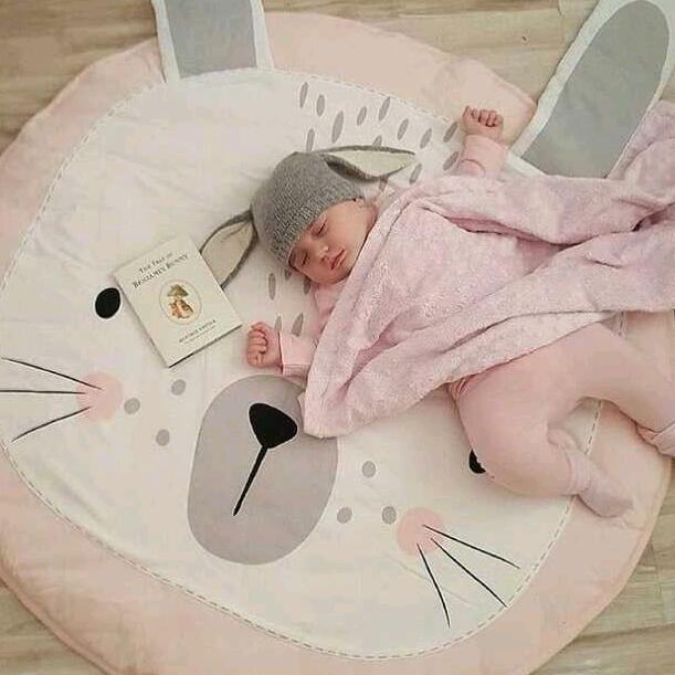 Cartoon Olifant Baby Deken Baby Speelmatten Peuter Kids Kruipen Ronde Tapijt Tapijt Nordic Kids Bed Room Decor Foto Props: 14