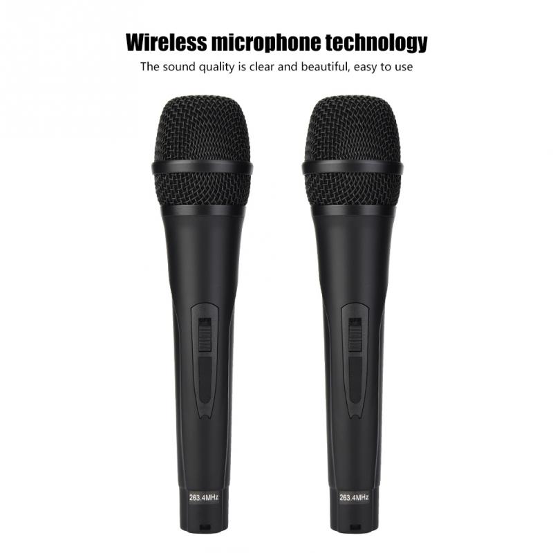 Handheld Mini Home KTV Wireless WIFI Karaoke Machine with Two Microphone Metal Mesh Protection Net