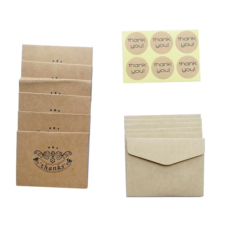 1pack Thank You Stickers Circle Stationery thank you envelope card Seal Labels set invitationchrismas: E