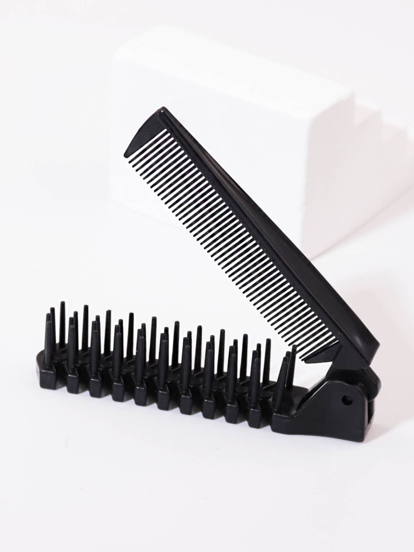 Tragbarer Reise-Klappkamm, Bürste, antistatischer Styling-Massagekamm, professionelles Haar-Styling-Werkzeug, speziell für Echthaar-Perücken