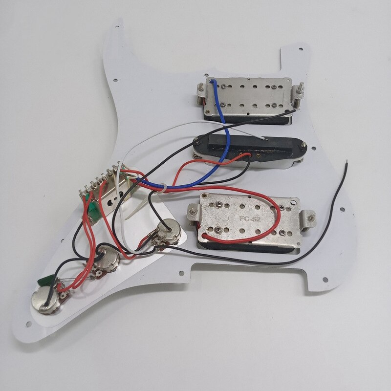 Electric Guitar Pickguard Pickups Loaded Prewired Scratch Plate Assembly HSH White for Humbuckers Guitar