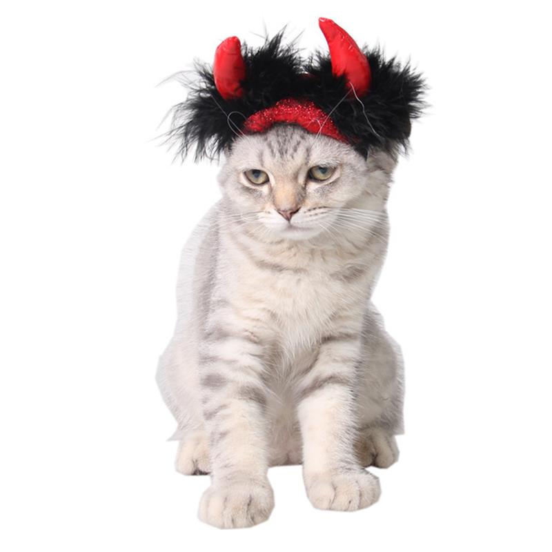 Sombrero de vampiro para Halloween, sombreros de Mascota, divertido cuerno del diablo, tapas para el pelo, para Gato, perro, , decoración de Cosplay,
