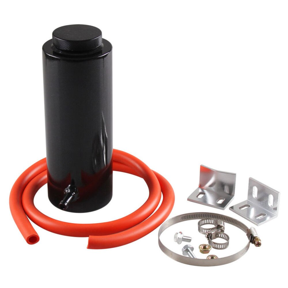 800ml Modification Coolant Overflow Tank Aluminum Coolant Reservoir Bottle Radiator Coolant Tank (Black): Default Title
