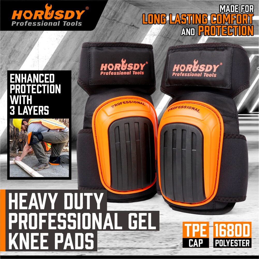 HORUSDY Gel Knee Pads for Work Construction, Gardening, Cleaning, Flooring and Garage - Heavy Duty Support Knee pads