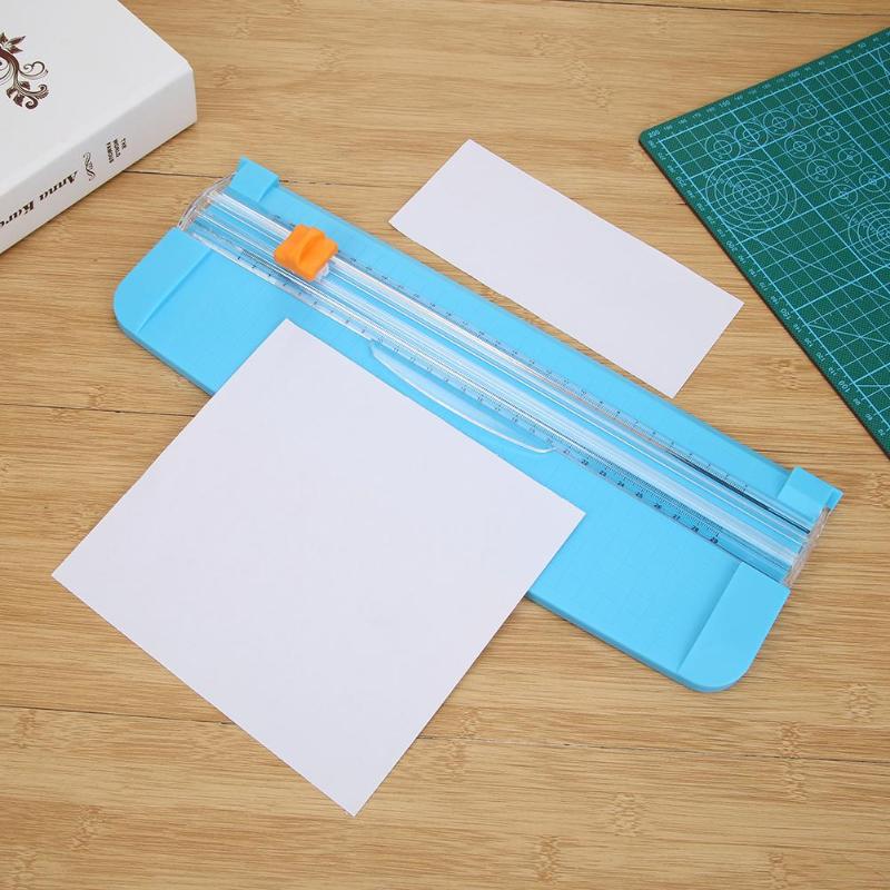 Cuchilla para cortar papel portátil con tarjeta de precisión A4, esterilla de corte de fotos, cuchilla de repuesto, Kit de oficina, suministros estacionarios
