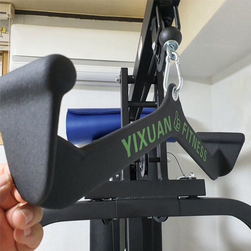 Gym fitness lat draghandtag tryck ner grepp pully kabel roddmaskin tillbehör hem rygg triceps träning träning t-bar