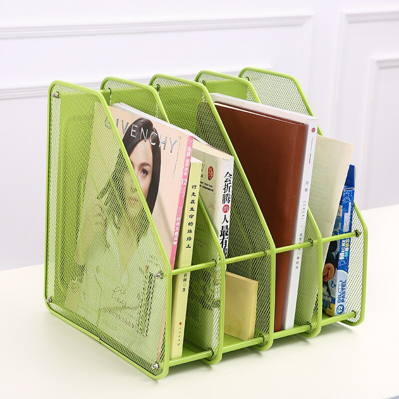 Office Supplies, Multi-layer Metal Wire File Shelf, Desk Sorting Folder, Student Information Collection Box, File Box, Four Link