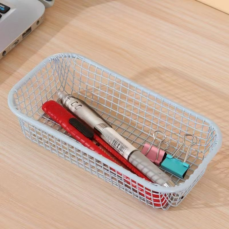 Pöytäsäilytyskori - toimistotarvikkeiden säilytyslaatikko koti- ja toimisto-organisaatioille, toimistosäilytys | koristeellinen säilytys: Punainen