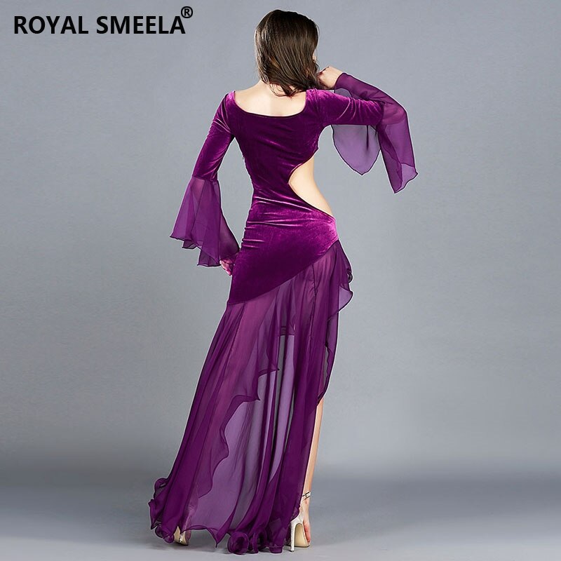 Orientalischen Tanz Kleid Bauchtanz Leistung Modale Felsen Party Bühne Zeigen sexy Samt Chiffon Nähen Einteiligen Outfit 8840