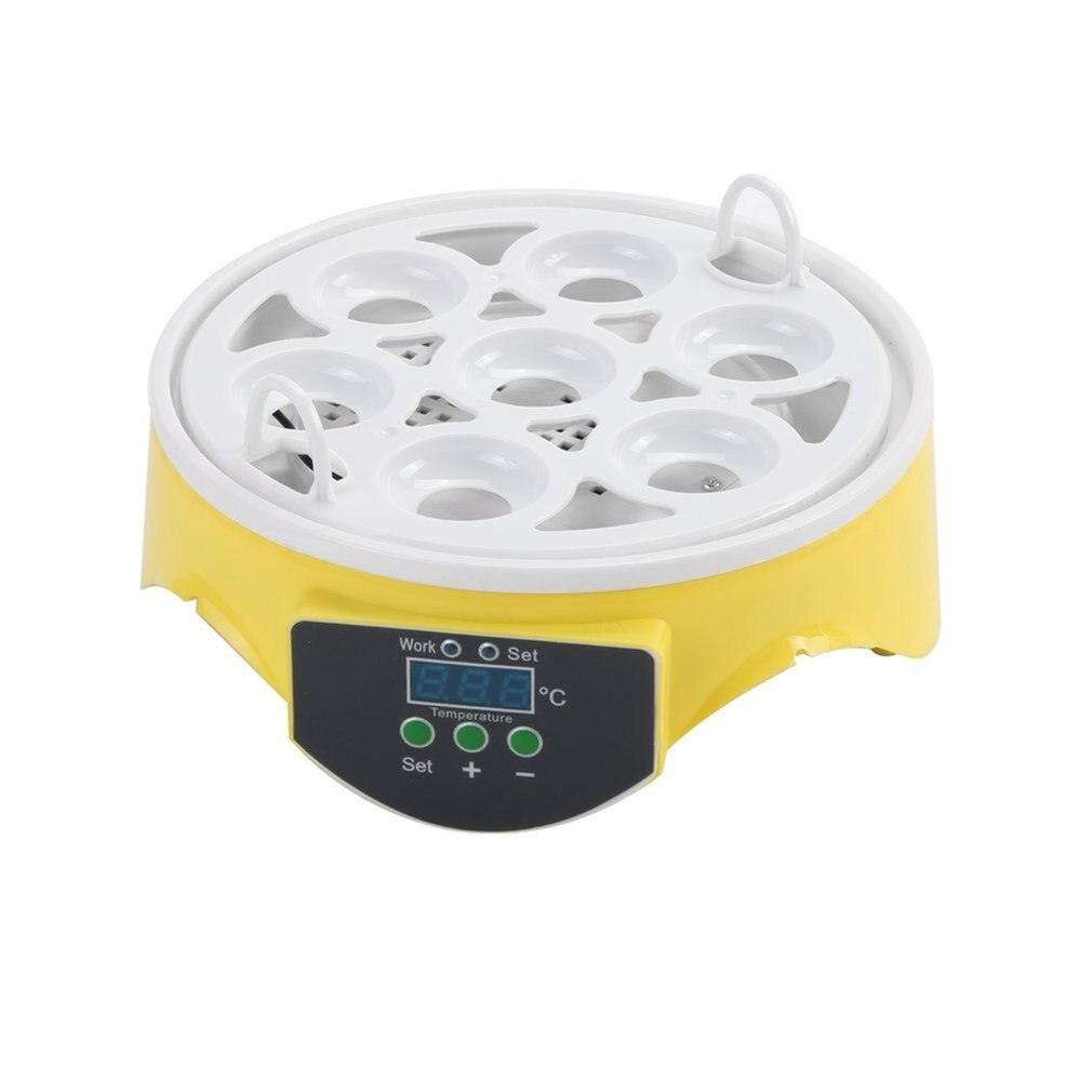1PCS 7 Eggs Chick Incubator Automatic Hatcher Intelligent Small Chicken Duck Incubator Animal Husbandry: US