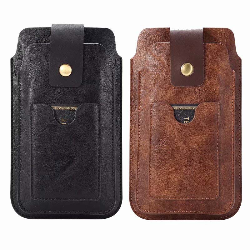 Voor Samsung S20 S21 S10 Note20 Ultra Riemclip Holster Case Voor Mobiele Telefoon Zak Dubbele Laag Riem Tas leather Cover Taille Verpakking