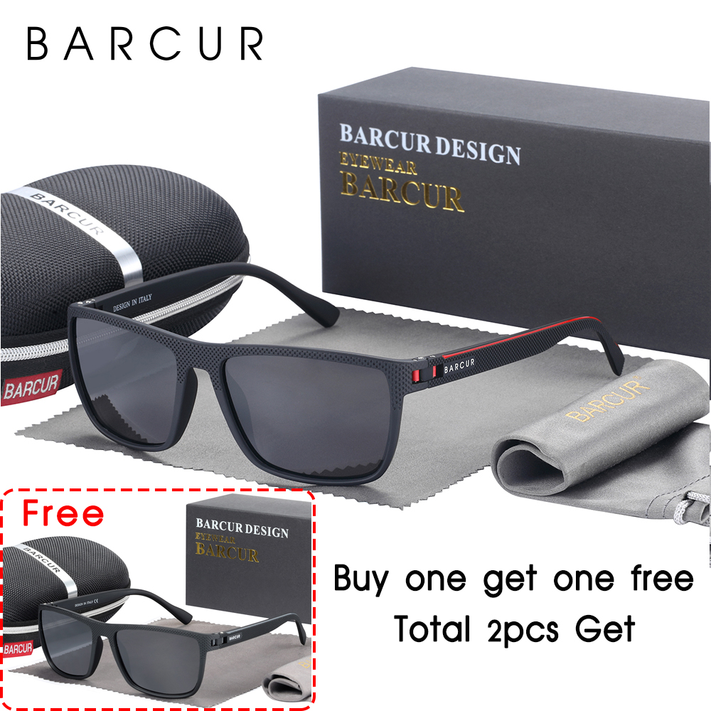 BARCUR -Lunettes de soleil polarisées TR90 pour homme et femme, accessoire de sport léger, protection UVAB: MULTI