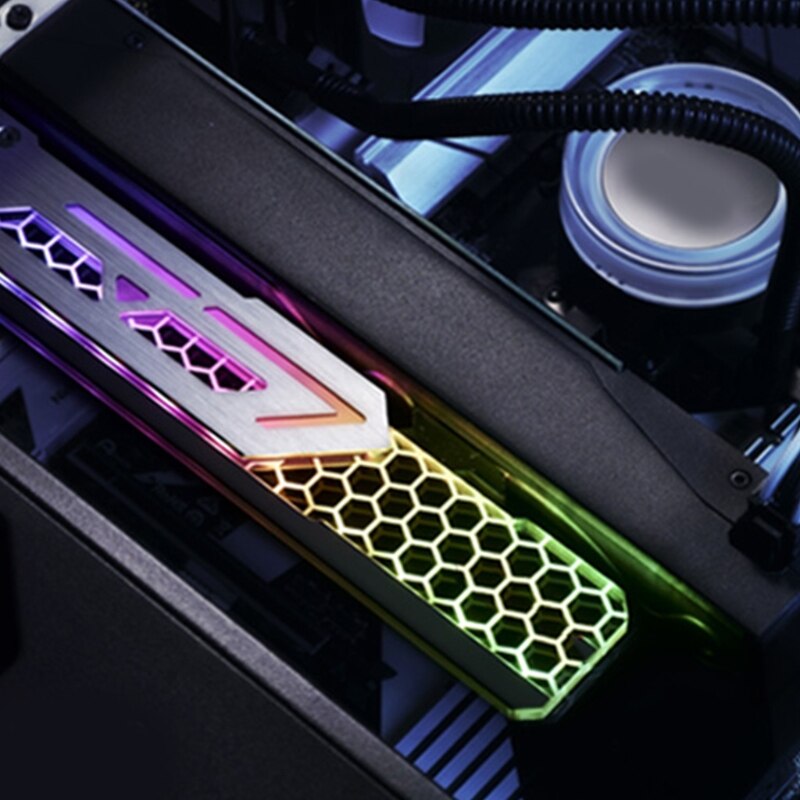 Graphics Card Bracket RGB Support Frame ARGB Sync jack Video Card Sag Holder/Holster Bracket Automatic Color-changing