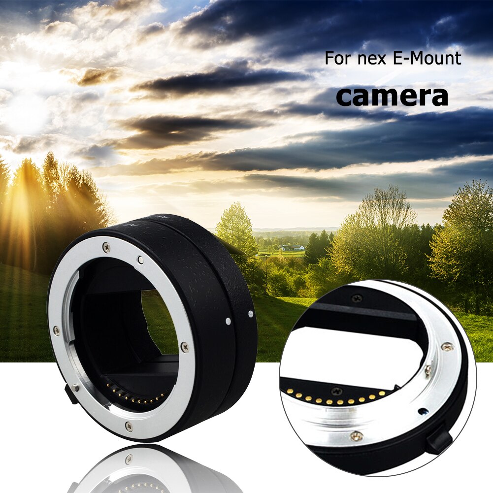 Macro Extension Tube Adapter Ring for Sony NEX E-Mount Cameras - Metal Construction, 59g